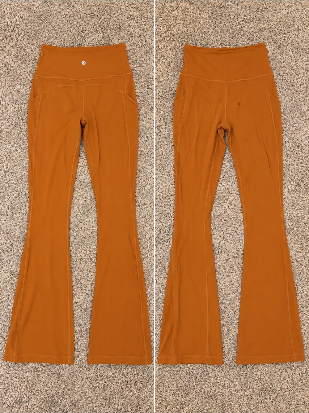 lululemon athletica Wide-Leg Flare Leggings in Rust Orange